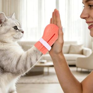 PYA94 4PCS Soft Silicone Cat Bath Wash Boots Anti-Scratch Adjustable Cat Claw Protector Pet Supplies Waterproof Paw Nail Cover Pet Grooming