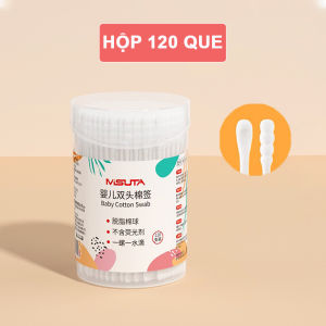 Tăm bông sơ sinh Misuta hộp 400 que cao cấp BBShine Bông ngoáy tai cho bé chuyên dụng tiện lợi – SS020