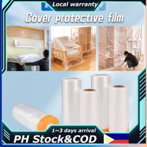 【Prompt delivery】Plastic Furniture Dust Cover Disposable Furniture Dustproof Film Paint Masking Film