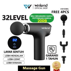 Winland Massage gun/ Alat pijat Alat Pijat Elektrik layar elektronik (32 level mode)Layar Sentuh Seluruh Badan Redakan Pegal Otot Badan (Garansi 1 tahun/COD)