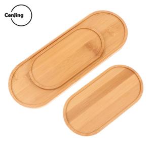 💖【Special price】💖Cjing ถาดไม้ไผ่หลายถาดรองแก้วจานสำหรับตกแต่งห้องครัวที่รองแก้วแบบสร้างสรรค์แผ่นรองแก้วกาแฟ