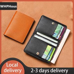 [COD] WHPHous Ship within 24 hours Solid Color PU Leather Small Wallet For Women Short Simple Womens Purse With Buttons Ultra Thin Credit Card Bag  Purse