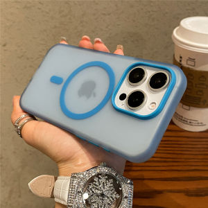 Matte Candy  Wireless Charge Transparent Case For iPhone 17 Pro 16 15 14 13 12 Pro Max For Magsafe Shockproof Soft Cover