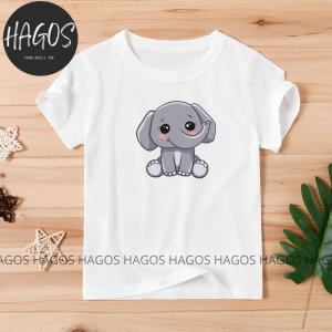 HAGOS ATASAN KAOS KIDS ANAK CEWEK COWOK LAKI LAKI PEREMPUAN COTTON KATUN LENGAN PENDEK DISTRO ELEPHANT GAJAH