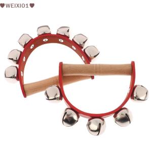 Nnuo Handbell Hand Bells With 5pcs 7pcs Jingle Bells Wood Handle Musical Instrument Bell Toy Gift For School Music Class Home Daycare