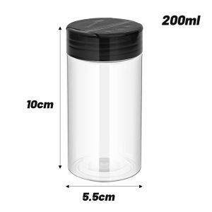 【88HomeStore】10/5 Pcs Double Flip Clear Plastic Spice Bottle Seasoning Containers Salt Pepper Shaker Jars Barbecue Condiment Bottles Butterfly Cover Kitchen Tools