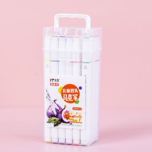 ปากกามาร์คเกอร์ ปากกาไฮไลท์ แบบ 2 หัว มีหลากหลายสี พร้อมกล่อง เป็นเซ็ต 12 24 และ 36 สี (พร้อมส่งในไทย)