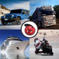 (Sesuai Gambar) Klakson Mobil 24V 300dB 2 PCS Black/Red. 