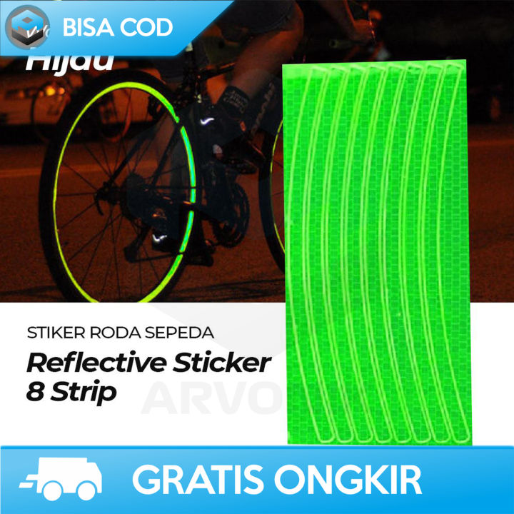 STIKER RODA SEPEDA SET STRIP REFLECTIVE STICKER STRIP BAN