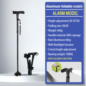 Foldable crutches wear-resistant non-slip crutches height-adjustable medical crutches lighted models