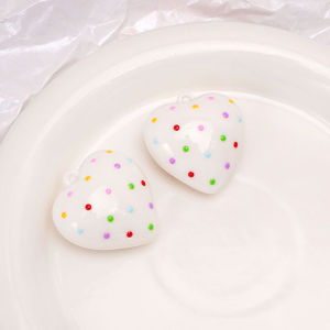 2Mm/2.5Mm Acrylic Polka nơ bướm chấm bi Mặt dây chuyền hình trái tim Cho Tự Làm Vòng Cổ Vòng tay bông tai trang sức Làm Cung Cấp