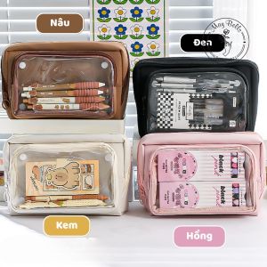 Bóp Viết Học Sinh Lật Có Thể Tháo Rời Nhiều NgănTúi Đựng Bút Dung Tích Lớn Học Thêm Tiếng Trung