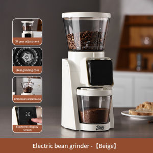 BINCOO Automatic Burr Mill Coffee Grinder Electric Coffee Bean Grinding With 34 Adjustable Gears for Espresso French Press Drip Coffee Voltage Universal
