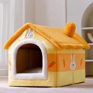 Cat and dog nest cute cat house detachable and washable villa enclosednest suitable for all seasons warm in winter