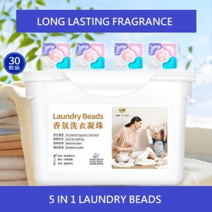5 in 1 Detergent Soap laundry beads Detergent Liquid Capsules Long Lasting Fragrance/Softener for all fabric type