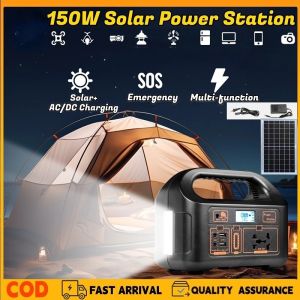 Portable Power Station 220V 150W Multi-Function Big Capacity Solar Powerbank Outdoor Solar Generator