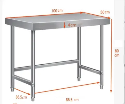 Kuga 2 Tier 304 Stainless Steel Kitchen Workstation Heavy Duty Food Prep Table Rust Proof Storage Shelf