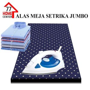 Alas setrika baju JUMBO WARNA motif polkadot tebal 3cm Busa+sarung siap pakai