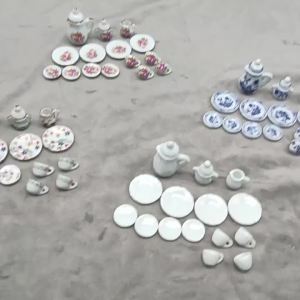 15pcs/Set The DollhouseSimulation Ceramic Tea Set Decoration Miniature Food and Play Scene Prop Modela Toys Wholesale