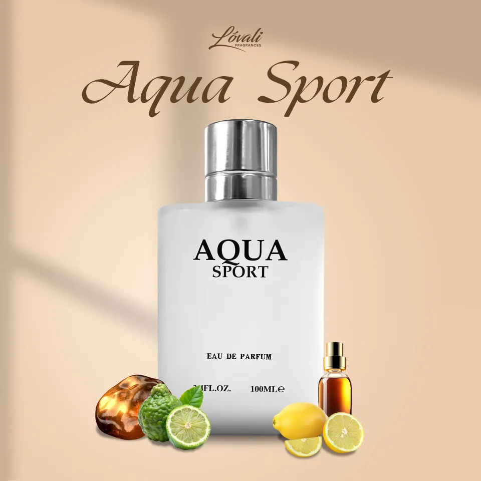 LOVALI Aqua Sport Premium Citrus Essence 100ml Long-Lasting Woody  Fragrance for Men