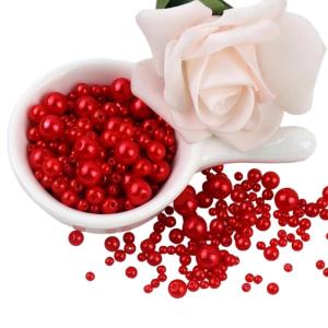 Artificial Pearls Beads for Art Craft Decoration 150Pcs 3-8MM Small Sew on Pearls Beads with Holes for Jewelry Making