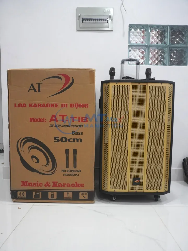 Loa Kéo AT T18 Bass 50cm - Công Suất Lớn kèm 2 Micro Không Dây ...