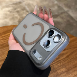 Matte Clear Ultra Slim PC For Magsafe Phone Case For iPhone 15 16 17 Pro Max 14 13 12 Plus Wireless Charging Solid Color Cover