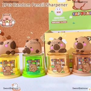 [COD] SweetBabiese ที่เหลาดินสอคาปิบาร่าแบบพกพาสุดสร้างสรรค์ที่เหลาดินสอการ์ตูนอุปกรณ์สำนักงานเครื่องเขียนสำหรับนักเรียนของขวัญ