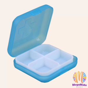 MegaMate กล่องยา มินิ กล่องสีสันลูกกวาด หลายช่อง กล่องยาแบบพกพา สปอตสินค้า Cross-packing pill box Maygo