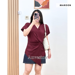 6132 Desya Scuba Top Blouse Atasan Wanita Kasual