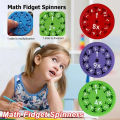 Mainan Matematika Fidget Spinner Belajar Angka Operasi Hitung Kali Bagi Tambah Kurang isi 9pcs MK141. 