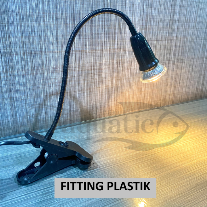 BOHLAM & FITTING LAMPU REPTIL UVA UVB LAMP PENGHANGAT KANDANG AQUARIUM