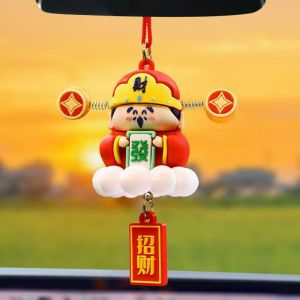 God Of Wealth Lucky Car Pendant Small Gift Creative Car Ornaments Car Interior Decoration Get Rich Fortune
