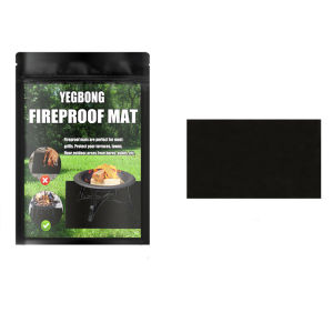 YEGBONG Fireproof BBQ Mat Fireplace Brazier Fireproof Mat Outdoor Lawn Terrace Barbecue Fireproof Rug Protective Mat Bbq Accessories Barbecue Flame Retardant Protective Mat Outdoor Camping Cloth Lawn Floor Protection Mat Insulation Cushion Fireproof Clot