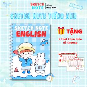 Sổ tay Tổng hợp ngữ pháp Tiếng Anh - SketchNote English dành cho học sinh sinh viên người mất gốc Tiếng Anh