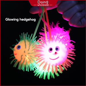 Glowing hedgehog bouncy ball flashing fluffy ball Glowing Hairballs  Glowing Hedgehogs toys for kids
