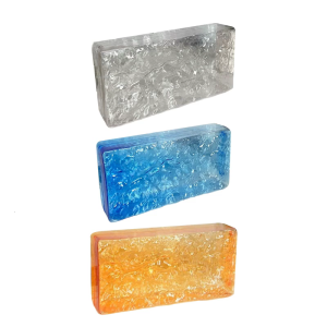 Pack Of 5 Clear Acrylic Hollow Bricks For Modular Background Wall Partition And Room Divider