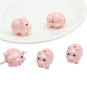 1Pc Acrylic Plated UV Colored 3D Animal Beads Colorful Dog Piglet Sheep Beads Charms for Jewelry Making DIY Bracelet Necklace Earrings Accessories