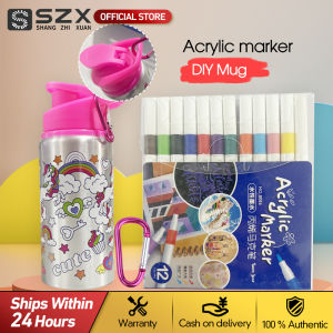 SZX Graffiti Water Bottle Childrens DIY Color Water Bottle Mermaid Dinosaur Outdoor Sports Water Cup Toy