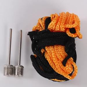 [OKLIFE. SG]Basketball Soccer Ball Net Bag with Metal Inflation Pin Heavy Duty Nylon Mesh Carry Pouch for Sports Balls