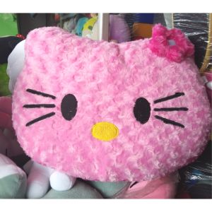 BANTAL BONEKA KEPALA HELLO KITTY BESAR PITA BAHAN SNAIL PINK MAINAN