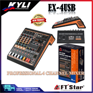 KYLI - New EX-4USB 4 Channel Mixer with USB Input and BT Function DSP