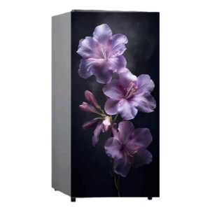 Walpaper Stiker Kulkas 1 Pintu Ukuran 120cm x 60 cm Motip Bunga cetak Sendiri Bisa COD