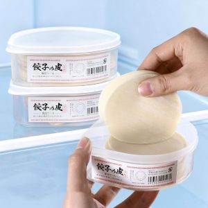 MEZCJ Plastic Dumpling Skin Storage Box Fresh-keeping Sealed Food Storage Container Special Anti-Adhesive Freezing Organizer Home Use