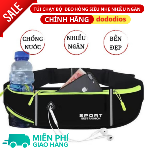 Túi Đeo Bụng Chạy Bộ dododios Chống Nước Túi Đeo Hông Đựng Điện Thoại Có Ngăn Để Chai Nước Tập Thể Dục