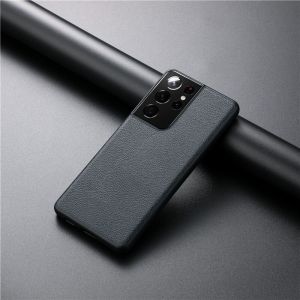 🔥Hoce hoài cổ thời trang hoa văn sần Ốp da cho Samsung Galaxy S20 S21 S22 S23 S24 S25 siêu S25 cộng với Lưu ý 20 siêu vỏ PU bảo vệ trở lại vỏ bọc mềm