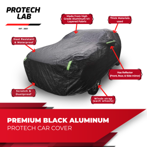 Ford Territory Protech Lab - Premium 3-Layered All Weather BLACK Aluminum Car Cover
