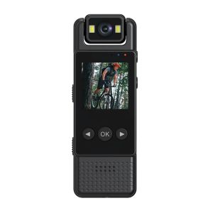1.3in Screen Body Camera Sport Worn Camcorder 1200mAh Portable Cam 1080P Mini Wearable Camera with Fill Light 180° Rotatable Lens for Outdoor Police Law Enforcement up to128GB