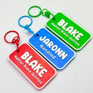2-in-1 Personalized Whistle and Bag Tag Keychain Bagtag with Name Tags for Bags and Travel