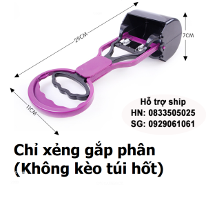 Hanpet - Xẻng gắp phân chó - Túi hốt phân chó túi nilon hót cứt chó (mỗi cuộn 15 túi) / túi hót kít chó / hướng dẫn sử dụng túi bốc kít chó / túi đựng phân chó / túi đựng kít chó / túi rác tự phân hủy / túi đựng rác / túi phân chó
